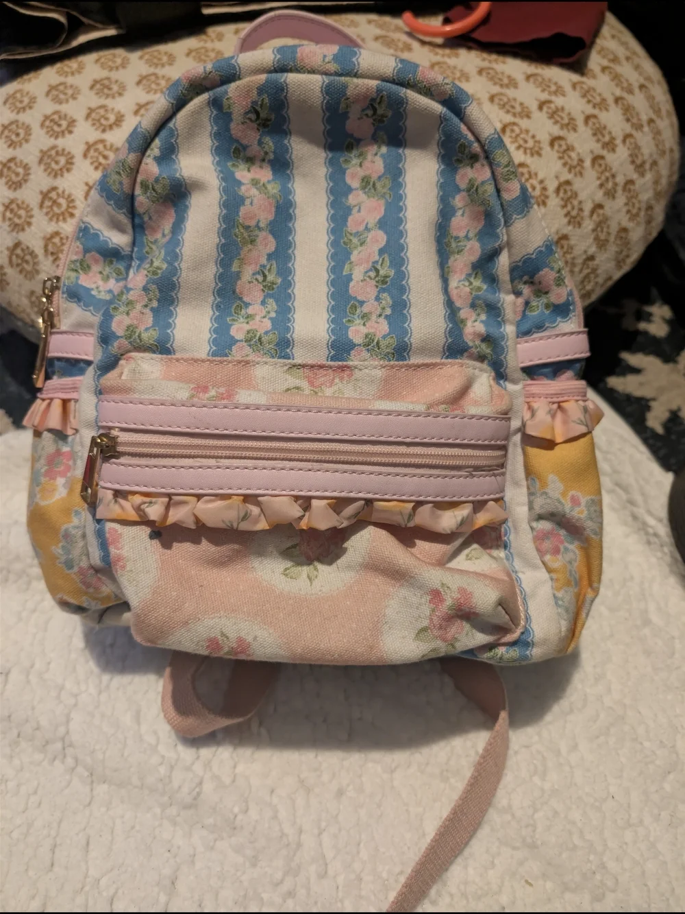 Loveshackfancy Pink Floral Crossbody Bag